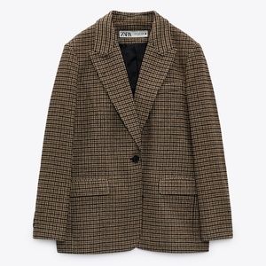 WOOL BLEND ELBOW PATCH BLAZER